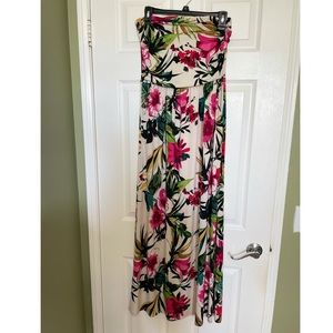 Hawaiian print maxi dress